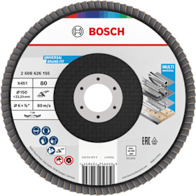 Bosch Professional Fächerschleifscheibe X451 K80 150x22,23 mm 15-teilig