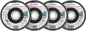 Bosch Professional Fächerschleifscheiben Set X451, 60-teilig, 125x22,23 mm, Körnung 40-120