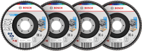 Bosch Professional Fächerschleifscheiben Set X451 15-tlg 115x22,23 mm Körnung 40-120
