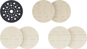 Bosch Professional EXPERT M480 Schleifnetz-Set 125 mm Körnung 80/120/180, 7-teilig