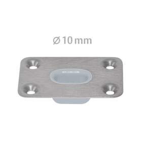PLANET Bodenschließmulde BMd10,verstellbar,4/-4mm,edelstahl, Ø10,dreiteilig
