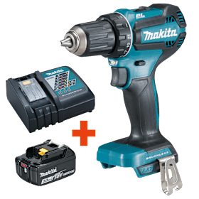 MAKITA Akku-Bohrschrauber DDF485Z 18V mit 3,0 Ah Akku und Ladegerät Set