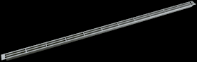 Hoju-Beschlag Stegblech Rechteckloch Aluminium F1 1020 x 32,2 mm