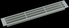 Hoju-Beschlag Stegblech Rechteckloch Aluminium 300 x 44,6 mm F1