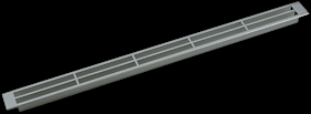 Hoju-Beschlag Stegblech Rechteckloch Aluminium F1 480 x 32,2 mm