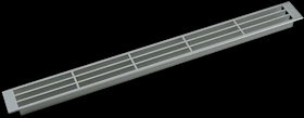 Hoju-Beschlag Stegblech Rechteckloch Aluminium 480 x 44,6 mm F1