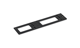 GEZE Montageplatte für Türschließkörper TS 4000/5000, Aluminium, RAL 9005 schwarz lackiert