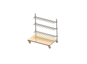Reimpex Flügel-Rahmenwagen mit Trennelementen 130 mm, 1350 mm Breite, 10 Stück