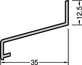 BLENDRAHMEN-PROFIL Z35 LM-BLANK