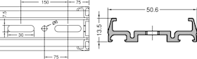 GUTMANN Grundprofil Blank für Wintergartenprofile, Aluminiumprofil