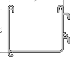 GUTMANN Dachrinne HA P 2030 blank Aluminiumprofil Wintergartenprofile