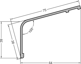 GUTMANN Traufblech HA P 2032 Weiß Zubehör Wintergartensysteme