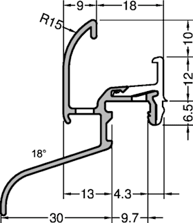 GUTMANN Regenschutzschiene RS Neckar Hellbronze 22/30 F-TXL