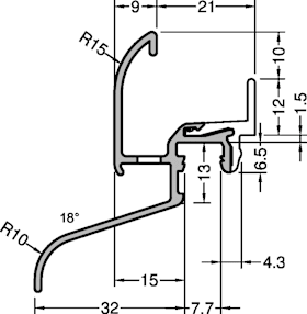 GUTMANN Regenschutzschiene RS KOCHER LÖ 32 F TXL Weiß