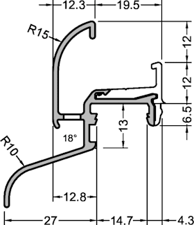 GUTMANN Regenschutzschiene RS KOCHER 29/27 F TXL Braun