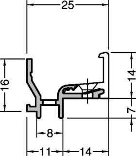 GUTMANN Regenschutzschiene RSS WERRA 1815-TI blank 60 Meter VE