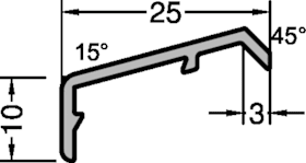 GUTMANN Flügelprofil FP20 EV1 Aluminium 6000 mm Länge