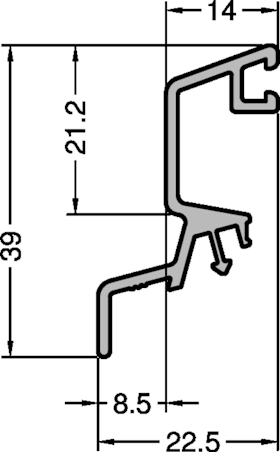 GUTMANN Regenschutzschiene RSS Spree Aluminium RAL 9016