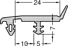 GUTMANN Verglasungsdichtung HA 3080/1,schwarz,80.000mm