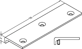 GUTMANN Aussteifungswinkel KW 30-8, schwarz, VE= 100 ST.