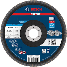 Bosch Professional Expert X782 Fächerschleifscheibe 150 mm K80 Bohrung 22,23 mm