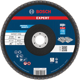 Bosch Professional EXPERT X782 Fächerschleifscheibe 180 mm K80 Bohrung 22,23 mm
