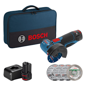 Bosch Professional Akku-Winkelschleifer GWS 12V-76 mit 2 Akkus 12V 2,0Ah