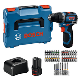 Bosch Professional Akku-Schlagbohrschrauber GSB 12V-32 mit 2x 12V 2,0Ah Akkus und L-BOXX