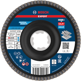 Bosch Professional EXPERT X782 Fächerschleifscheibe Gerade 125 K120 X-LOCK