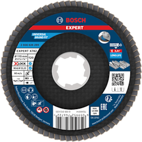 Bosch Professional EXPERT X782 Fächerschleifscheibe 115 mm K120 X-LOCK Trimm