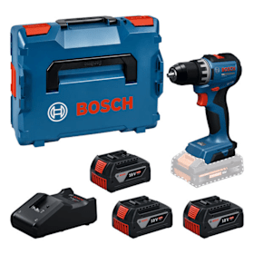 Bosch Professional Akku-Bohrschrauber GSR18V-52 mit 3x GBA 18V 5,0Ah und L-BOXX