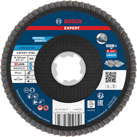 Bosch Professional EXPERT X782 Fächerschleifscheibe 125 mm K60 X-LOCK Trimm