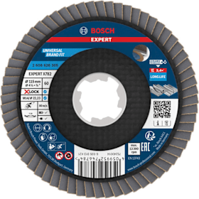 Bosch Professional Expert X782 Fächerschleifscheibe 115 mm K60 X-LOCK Flex