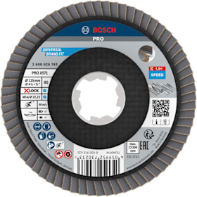 Bosch Professional Fächerschleifscheibe X571 Abgewinkelt 115 mm K80 X-LOCK