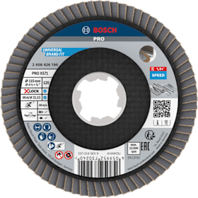 Bosch Professional Fächerschleifscheibe X571 Abgewinkelt 115 mm K120 X-LOCK
