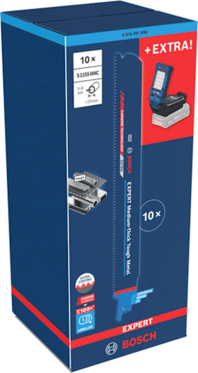 Bosch Professional Stich- und Säbelsägeblätter Set 10-teilig Expert S1155HHC GLI 18V-800