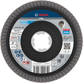 Bosch Professional Fächerschleifscheibe X571 abgeknickt 125 mm K60 X-LOCK