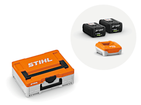 STIHL Power Box 2 mit 2x AP 300PC Akkus und AL 501 Ladegerät