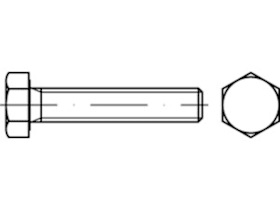 Reyher Sechskantschraube A2 Edelstahl M6 x 70 mm DIN EN ISO 4017 Gewinde bis Kopf, VE 100 Stück