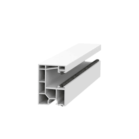 EXTE Rollladenkasten Kunststoffprofil Maxi 35x51 mm mit 1 Nut und 2 Bürsten schwarz-grau