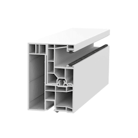 EXTE Rollladenführungsschiene 60x86 Maxi mit 1 Nut und 2 Bürsten, Anthrazitgrau Feinstruktur