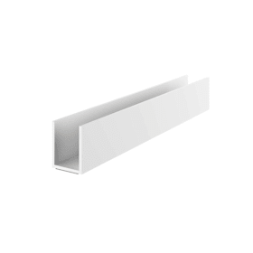 EXTE U-Profil Kunststoff weiß 15 x 12 x 15 mm, 10 mm Innenbreite