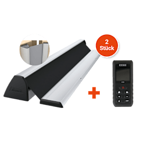 athmer Set: 2x Fingerschutzsystem UNISAFE 32 1925 mm silber eloxiert schwarz inkl. Laser-Entfernungsmesser