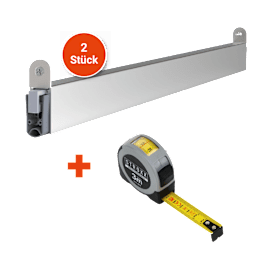athmer Set: 2x Türdichtung Schall-Ex L-15/30 WS 960 mm mit STROXX Maßband 3 m Set