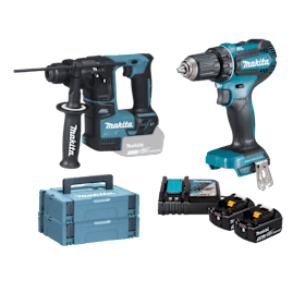 MAKITA Set: Aktionspaket Akku-Bohrschrauber DDF485 und Akku-Bohrhammer DHR171 HW 2026