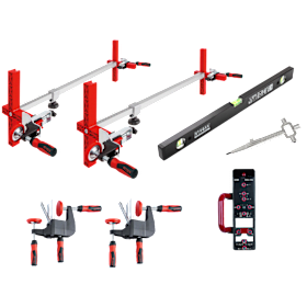 BESSEY Zimmertür-Montage-Set 6-teilig mit Türfutterstrebe und Wasserwaagen