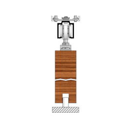 HELM Set: Schiebetürsystem MK-L 80 H129 Holz EV1 Eloxiert 2m mit STROXX Laser-Entfernungsmesser