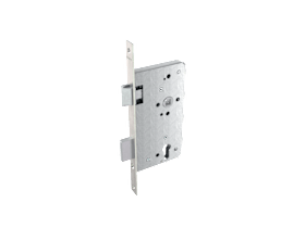 KFV Haustür-Einsteckschloss Modell 154 1/2-PZW silber lackiert 65-L-20-K