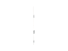 KFV Mehrfachverriegelung schlüsselbetätigt SKG3 Silber RAL 9007 Flachstulp 20 mm