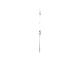KFV Mehrfachverriegelung schlüsselbetätigt Softlockfalle T0 Flachstulp 20 mm hell verzinkt